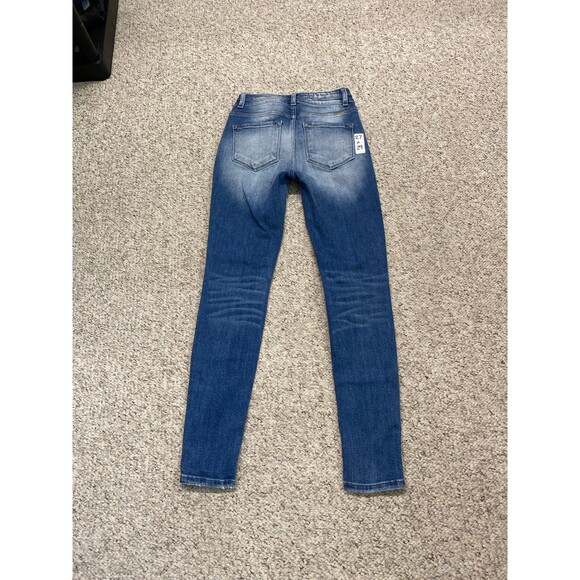 27 Kancan High Rise Distressed Paper Bag Waist Skinny - Picture 5 of 6